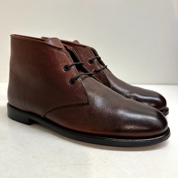 Men's Brown Leather Chukka Boots - Rancourt & Co. - Picture 1 of 14